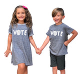 FP kids election "Vote" tee (white/navy grey)