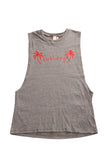 fabliving palm tree muscle tee (heather grey/red)