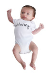 FP infant fabliving short sleeve one-piece (white/black)