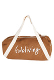 FP fabliving cotton weekender bag (camel/natural)
