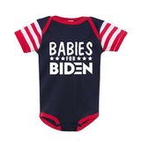 FP infant election "Babies for Biden" short sleeve one-piece (navy/red)