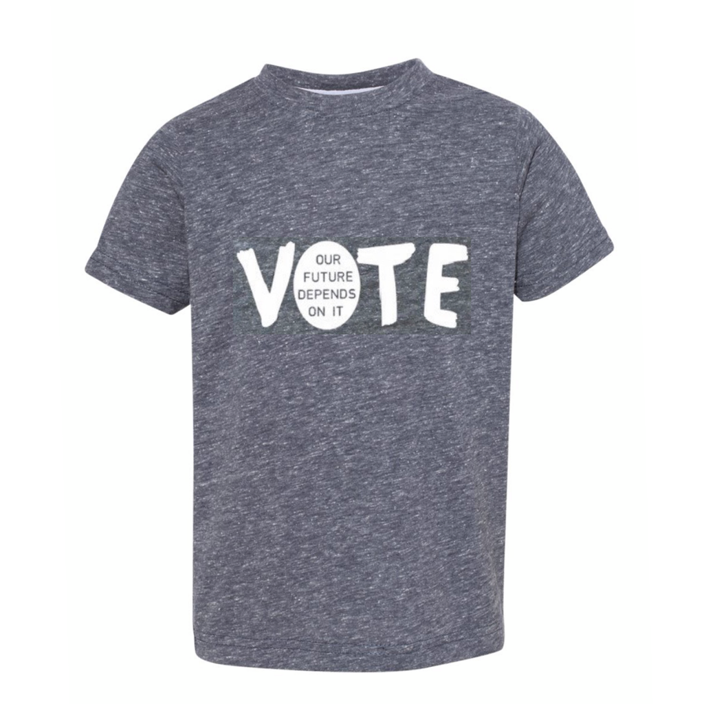 fabulous people election crewneck "Vote" tee (white/heather grey)