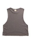 fabulous people women's crop muscle tee (grey)