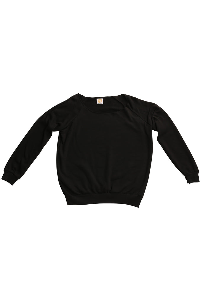 fabulous people off-the-shoulder sweatshirt (black)
