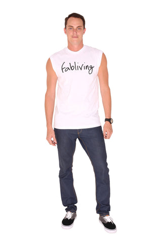 FP fabliving cotton muscle tee (white/black)