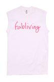 FP fabliving cotton muscle tee (white/pink)