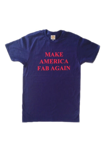 fabulous people election "MAKE AMERICA FAB AGAIN" tee (vintage blue/red)