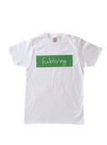 fabliving block short sleeve cotton (white/greenery)